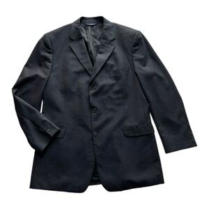 Brooks Brothers 346 Stretch Wool Men’s Dark Charcoal Grey Blazer 46 Long